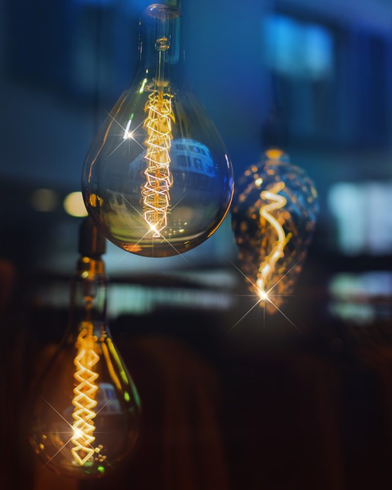 old vintage style light bulb